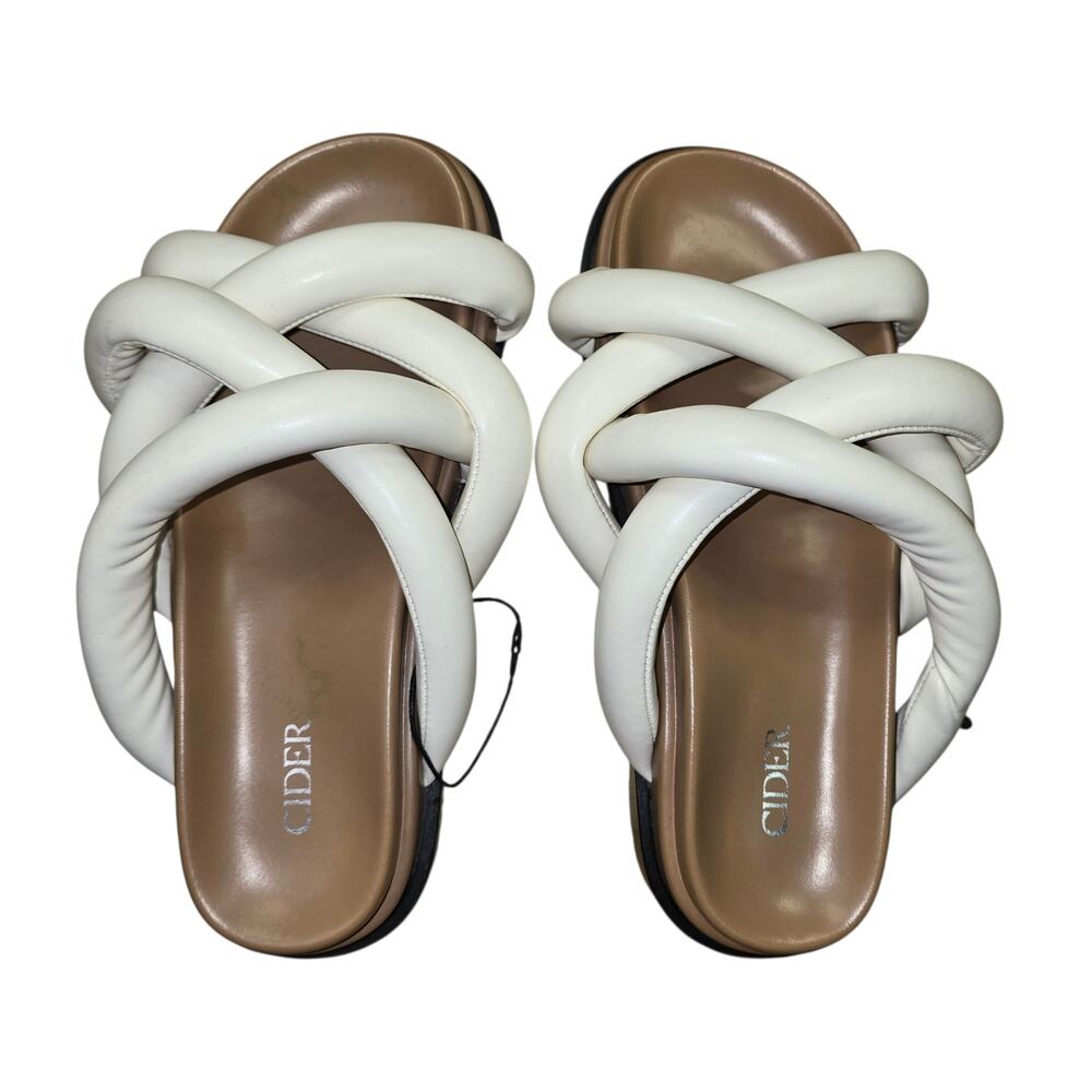 Cider Chic Minimalist Cream Sandals Size 37 (Women's 6.5-7)